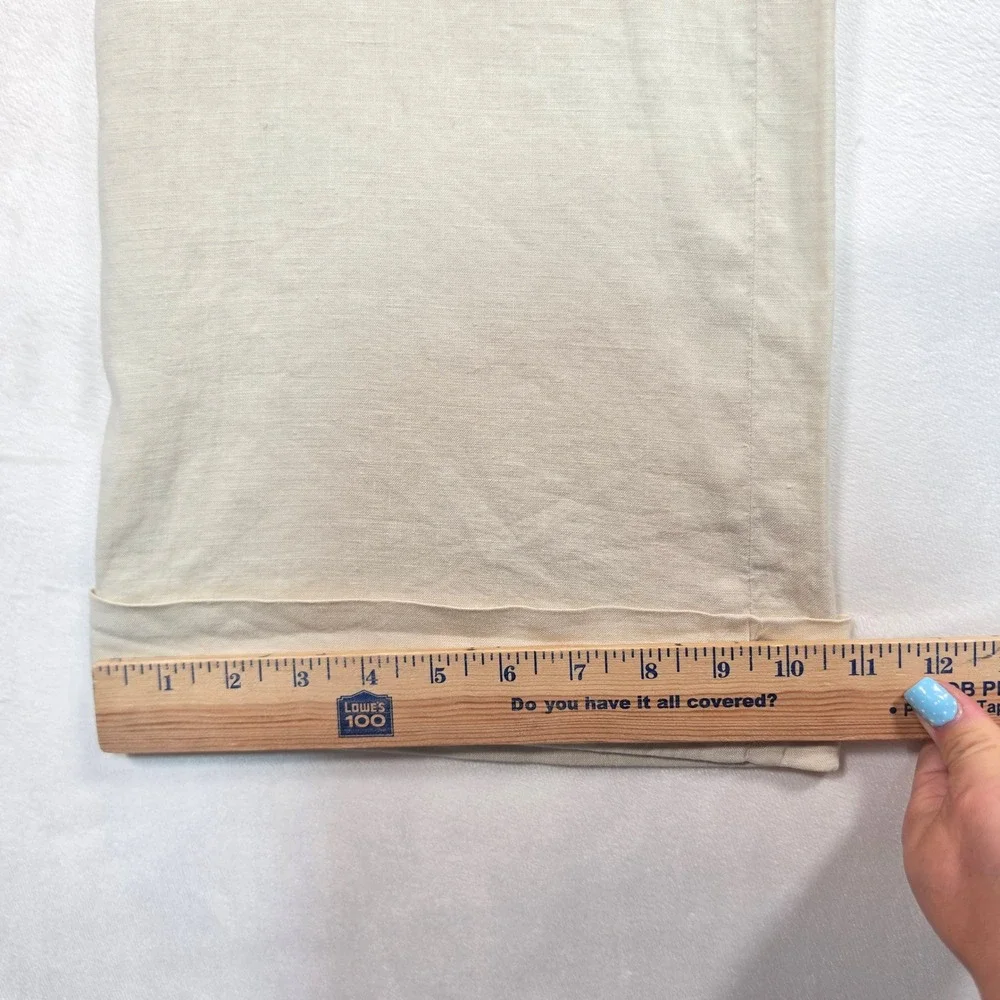 Y2K Banana Republic Harrison Linen Pants Women's 12 Cream Wide Leg Stretch